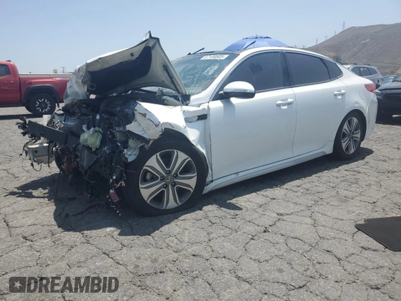 2018 Kia Optima EX z VIN KNAGU4LE1J5020759, wystawiony jako Copart lot #57130805 z przebiegiem Nie podano mil oraz Czysty tytuł • Clean title. Historia ofert i sprzedaży dostępna na DreamBid. Obrazek 1.