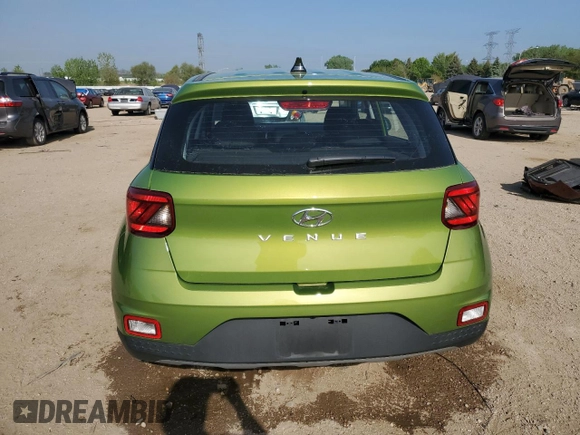 2022 Hyundai Venue SE with VIN KMHRB8A3XNU198154, listed as a Copart auction lot 56735175 with 23,835 mi miles and Salvage title. Bid and sale history available at DreamBid. Image 6.