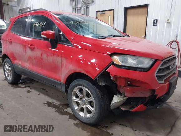 2019 Ford EcoSport SE with VIN MAJ6S3GL2KC290237, listed as a IAAI auction lot 41601265 with 108,754 mi miles and . Bid and sale history available at DreamBid. Image 1.