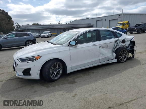 2019 Ford Fusion SEL with VIN 3FA6P0CD0KR254126, listed as a Copart auction lot 50796965 with 72,179 mi miles and Salvage Title. Bid and sale history available at carsss.com. Image 1.
