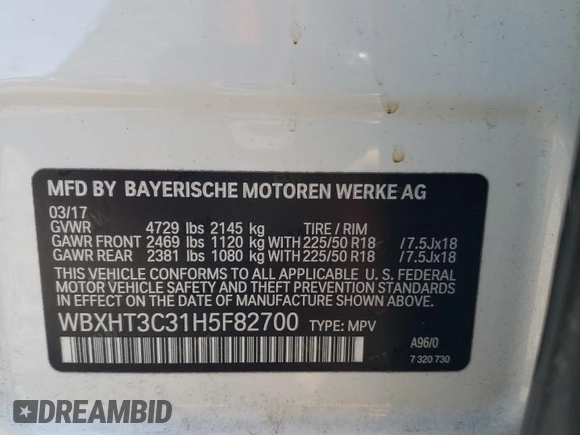 2017 BMW X1 xDrive28i with VIN WBXHT3C31H5F82700, listed as a Copart auction lot 48051095 with 76,861 mi miles and Salvage Title. Bid and sale history available at carsss.com. Image 13.