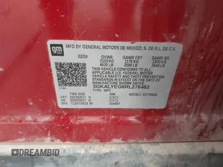 2024 GMC Terrain AT4 with VIN 3GKALYEG6RL276462, listed as a IAAI auction lot 42458862 with 27,891 mi miles and . Bid and sale history available at DreamBid. Image 9.
