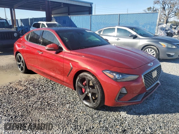 2019 Genesis G70 Advanced with VIN KMTG34LE1KU012126, listed as a Copart auction lot 81837404 with 73,898 mi miles and Non Repairable. Bid and sale history available at DreamBid. Image 4.