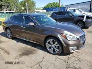 2016 Infiniti Q70 with VIN JN1BY1PR3GM720975, listed as a Copart auction lot 62496665 with 100,250 mi miles and Salvage title. Bid and sale history available at DreamBid. Image 4.