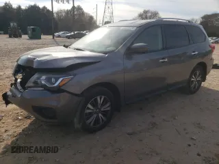 2020 Nissan Pathfinder S with VIN 5N1DR2AM8LC647233, listed as a Copart auction lot 83519124 with 114,915 mi miles and Salvage Title. Bid and sale history available at carsss.com. Image 1.