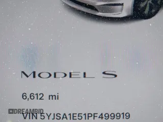 2023 Tesla Model S with VIN 5YJSA1E51PF499919, listed as a IAAI auction lot 42459166 with 6,612 mi miles and . Bid and sale history available at DreamBid. Image 16.