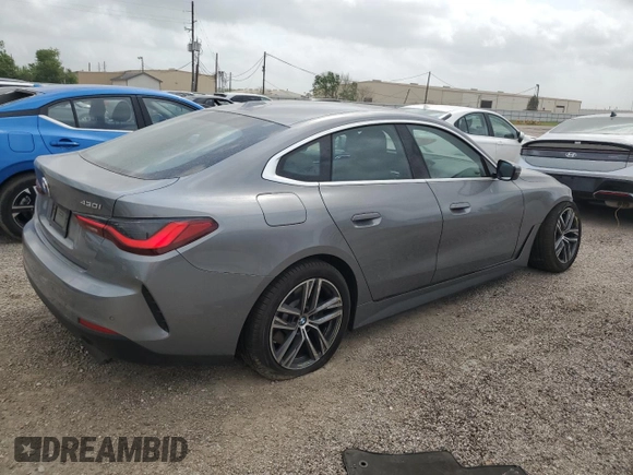 2024 BMW 4 Series 430i xDrive with VIN WBA73AV01RFT43640, listed as a Copart auction lot 51204795 with 15,630 mi miles and Clean Title. Bid and sale history available at carsss.com. Image 3.