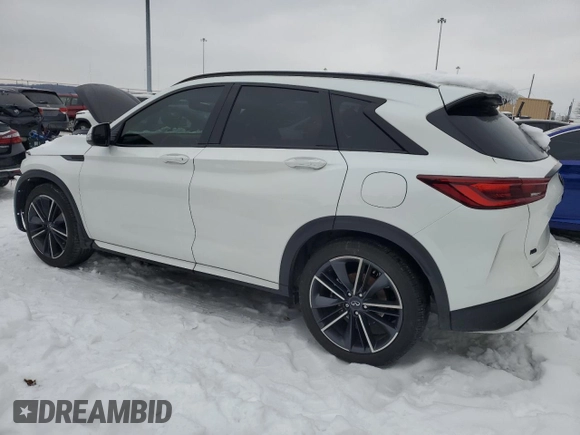 2023 Infiniti QX50 Sport with VIN 3PCAJ5FB0PF111649, listed as a Copart auction lot 87419134 with 21,612 mi miles and Salvage Title. Bid and sale history available at DreamBid. Image 2.