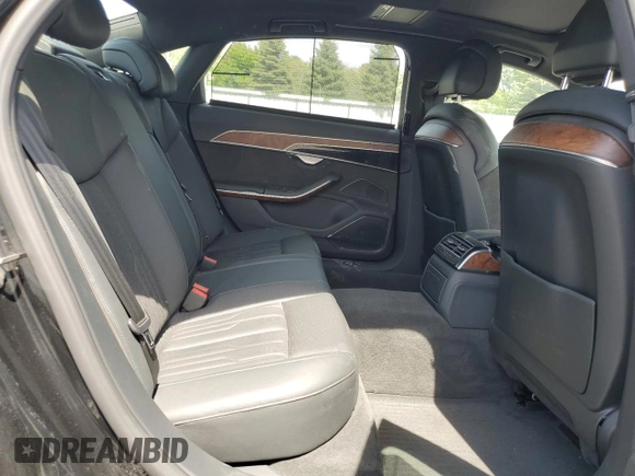 2019 Audi A8 with VIN WAU8DAF88KN016914, listed as a Copart auction lot 57621665 with 47,647 mi miles and Salvage title. Bid and sale history available at DreamBid. Image 10.