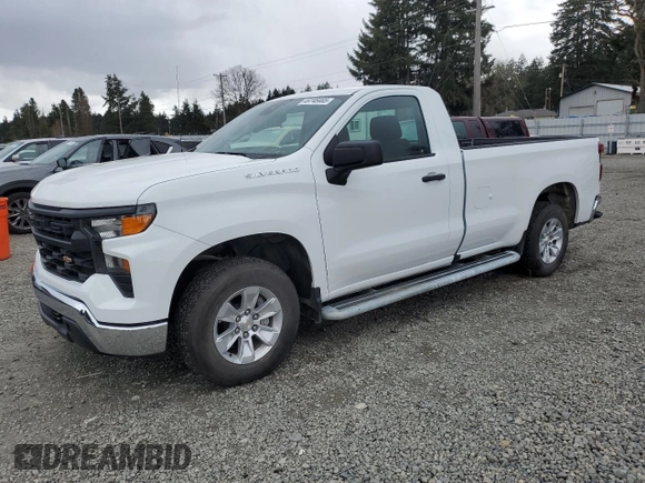 2023 Chevrolet Silverado 1500 Work Truck with VIN 3GCNAAED9PG332707, listed as a Copart auction lot 49746465 with 7,017 mi miles and Clean Title. Bid and sale history available at carsss.com. Image 1.