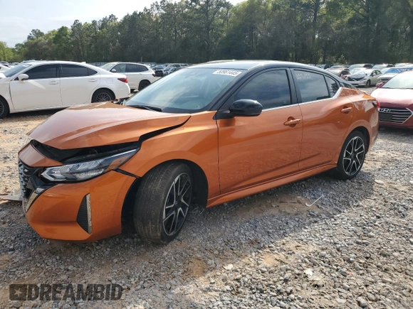 2024 Nissan Sentra SR z VIN 3N1AB8DV9RY232864, wystawiony jako Copart lot #50961445 z przebiegiem 15 483 mil mil oraz Szkoda całkowita • Salvage title. Historia ofert i sprzedaży dostępna na DreamBid. Obrazek 1.