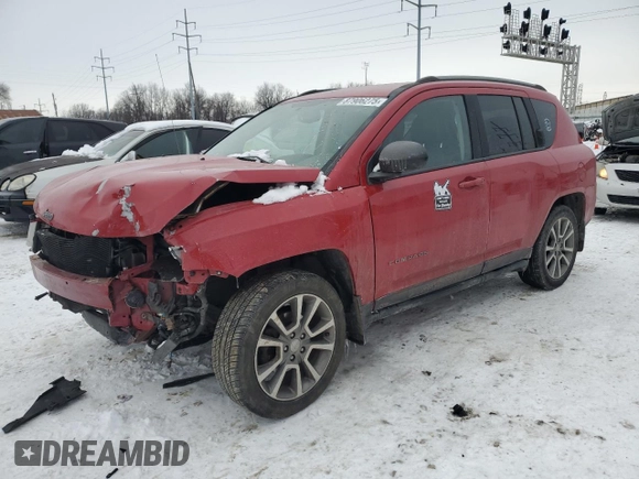 2017 Jeep Compass Sport with VIN 1C4NJCBA6HD166005, listed as a Copart auction lot 87906275 with Not Provided miles and Salvage Title. Bid and sale history available at carsss.com. Image 1.