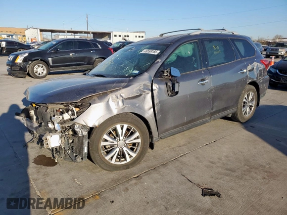 2018 Nissan Pathfinder S with VIN 5N1DR2MN1JC658446, listed as a Copart auction lot 49599165 with 0 mi miles and Salvage Title. Bid and sale history available at carsss.com. Image 1.