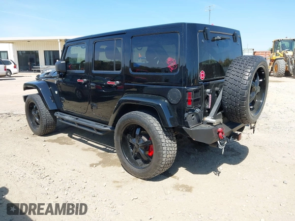 2014 Jeep Wrangler Unlimited Sahara with VIN 1C4BJWEG1EL258242, listed as a IAAI auction lot 41894966 with 90,234 mi miles. Bid and sale history available at carsss.com. Image 3.