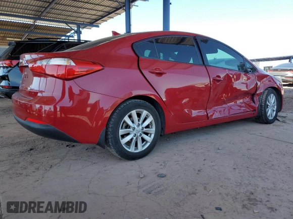 2014 Kia Forte LX with VIN KNAFX4A62E5097189, listed as a Copart auction lot 48548465 with 93,600 mi miles and Salvage Title. Bid and sale history available at carsss.com. Image 3.