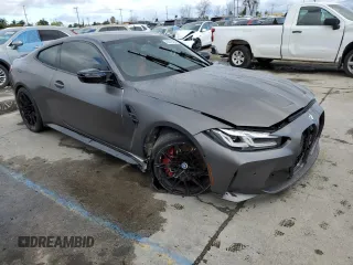 2022 BMW M4 Competition with VIN WBS33AZ00NCH76823, listed as a Copart auction lot 48076435 with 42,493 mi miles and Salvage Title. Bid and sale history available at carsss.com. Image 4.