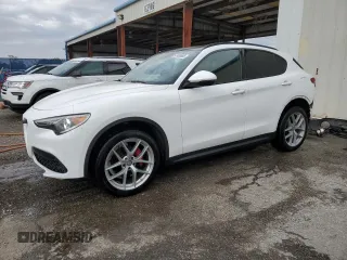 2019 Alfa Romeo Stelvio Ti with VIN ZASPAKBN2K7C58702, listed as a Copart auction lot 47459585 with 49,393 mi miles and Salvage title. Bid and sale history available at DreamBid. Image 1.
