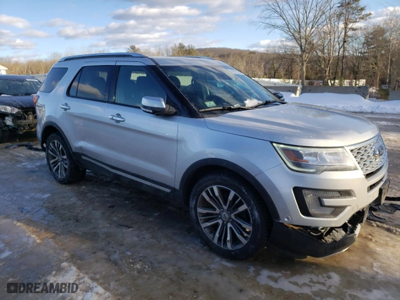 2017 Ford Explorer Platinum with VIN 1FM5K8HT9HGE17225, listed as a Copart auction lot 44321205 with 95,014 mi miles and Salvage Title. Bid and sale history available at carsss.com. Image 4.