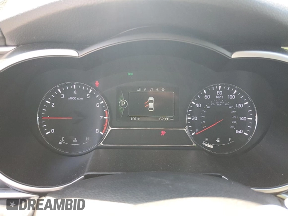 2015 Kia Optima SX Turbo with VIN 5XXGR4A67FG504129, listed as a Copart auction lot 60459525 with 62,091 mi miles and Salvage title. Bid and sale history available at DreamBid. Image 9.
