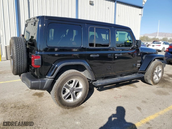 2022 Jeep Wrangler Unlimited Sahara with VIN 1C4HJXEN3NW159273, listed as a Copart auction lot 44634225 with 24,548 mi miles and Salvage Title. Bid and sale history available at carsss.com. Image 3.