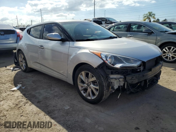 2017 Hyundai Veloster with VIN KMHTC6AD8HU305805, listed as a Copart auction lot 39634893 with 109,899 mi miles. Bid and sale history available at carsss.com. Image 4.