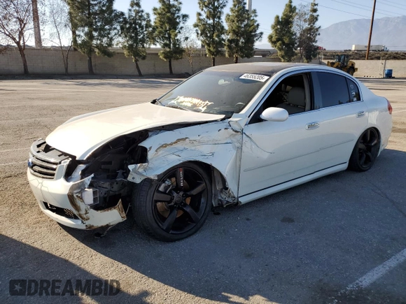 2005 Infiniti G35 Sedan with VIN JNKCV51E95M223951, listed as a Copart auction lot 46355205 with 176,999 mi miles and Salvage Title. Bid and sale history available at carsss.com. Image 1.