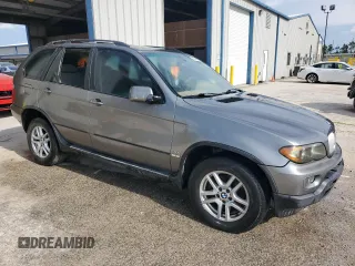 2005 BMW X5 3.0i with VIN 5UXFA13545LU48461, listed as a Copart auction lot 60874404 with 191,514 mi miles and Salvage Title. Bid and sale history available at carsss.com. Image 4.