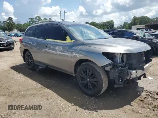 2018 Nissan Pathfinder SV with VIN 5N1DR2MN6JC622252, listed as a Copart auction lot 60761295 with 54,290 mi miles and Salvage title. Bid and sale history available at DreamBid. Image 4.