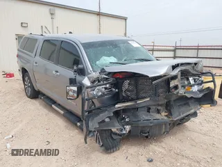 2021 Toyota Tundra Limited with VIN 5TFHY5F17MX990943, listed as a IAAI auction lot 41863242 with 45,229 mi miles and . Bid and sale history available at DreamBid. Image 1.