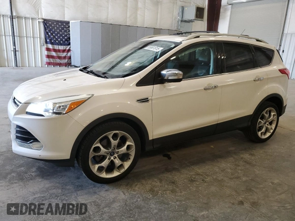 2013 Ford Escape Titanium z VIN 1FMCU0J97DUD36625, wystawiony jako Copart lot #55961815 z przebiegiem 163 327 mil mil oraz Szkoda całkowita • Salvage title. Historia ofert i sprzedaży dostępna na DreamBid. Obrazek 1.