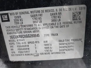 2016 Chevrolet Silverado 1500 LT with VIN 3GCUKREC6GG280645, listed as a IAAI auction lot 41730488 with 144,706 mi miles and . Bid and sale history available at DreamBid. Image 9.