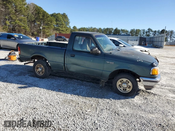 1997 Ford Ranger XLT with VIN 1FTCR10X9VUD15594, listed as a Copart auction lot 43583735 with 319,654 mi miles and Salvage Title. Bid and sale history available at carsss.com. Image 4.