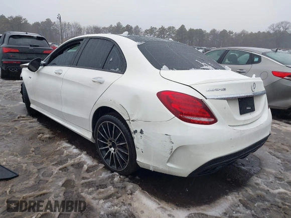 2018 Mercedes-Benz C 43 AMG with VIN 55SWF6EB4JU247805, listed as a IAAI auction lot 41434798 with 92,618 mi miles and . Bid and sale history available at carsss.com. Image 3.