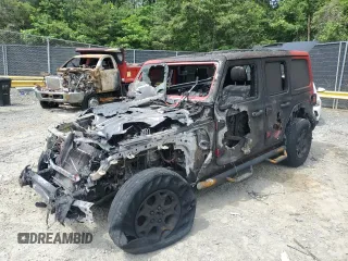 2021 Jeep Wrangler Unlimited Sport S с VIN 1C4HJXDN9MW722861, выставлен на аукционе Copart как лот 60446135 с пробегом Не указан миль и Списание • Salvage title. История ставок и продаж доступна на DreamBid. Изображение 1.