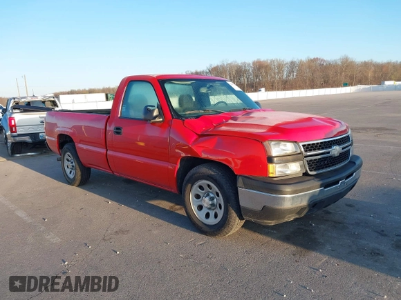 2006 Chevrolet Silverado 1500 Work Truck with VIN 3GCEC14X46G167010, listed as a IAAI auction lot 41927606 with 126,356 mi miles. Bid and sale history available at carsss.com. Image 1.
