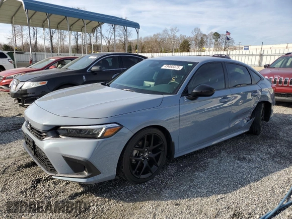 2024 Honda Civic Sedan Sport with VIN 2HGFE2F54RH583936, listed as a Copart auction lot 49465375 with 25,298 mi miles and Salvage Title. Bid and sale history available at carsss.com. Image 1.