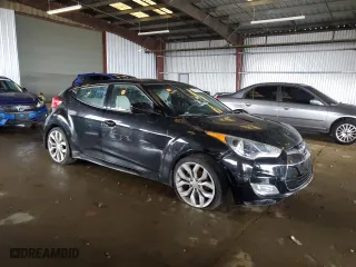 2012 Hyundai Veloster w/Gray Int with VIN KMHTC6AD2CU079379, listed as a Copart auction lot 42972695 with 0 mi miles and Salvage Title. Bid and sale history available at carsss.com. Image 4.