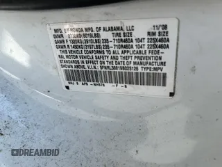 2009 Honda Odyssey Touring with VIN 5FNRL38819B025126, listed as a IAAI auction lot 42219263 with 187,191 mi miles and . Bid and sale history available at carsss.com. Image 9.