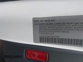 2023 Audi A4 S line Premium Plus z VIN WAUEAAF44PN007093, wystawiony jako IAAI lot #42071571 z przebiegiem 51 244 mil mil oraz . Historia ofert i sprzedaży dostępna na DreamBid. Obrazek 9.