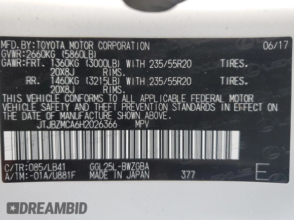2017 Lexus RX with VIN JTJBZMCA6H2026366, listed as a Copart auction lot 48335915 with 111,445 mi miles and Clean Title. Bid and sale history available at carsss.com. Image 16.