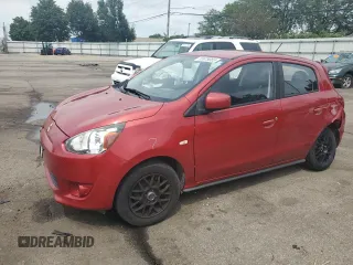 2015 Mitsubishi Mirage DE with VIN ML32A3HJ5FH006524, listed as a Copart auction lot 65979065 with 130,957 mi miles and Salvage title. Bid and sale history available at DreamBid. Image 1.