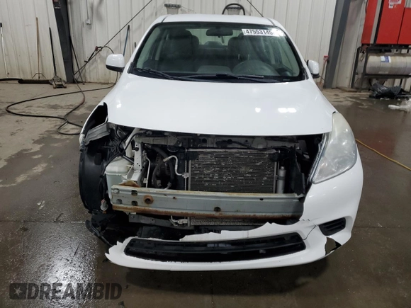 2012 Nissan Versa S with VIN 3N1CN7AP3CL800787, listed as a Copart auction lot 47553145 with 253,628 mi miles and Salvage Title. Bid and sale history available at carsss.com. Image 5.