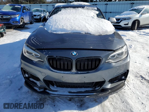 2017 BMW 2 Series M240i xDrive with VIN WBA2G3C3XHV986824, listed as a Copart auction lot 41474505 with 44,137 mi miles and Salvage Title. Bid and sale history available at carsss.com. Image 5.