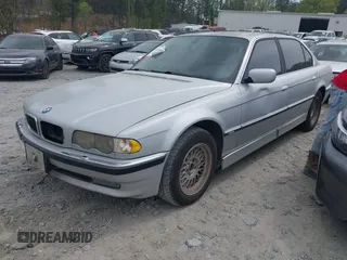 2001 BMW 7 Series 740iL with VIN WBAGH83451DP31468, listed as a IAAI auction lot 41929966 with 154,431 mi miles. Bid and sale history available at carsss.com. Image 2.