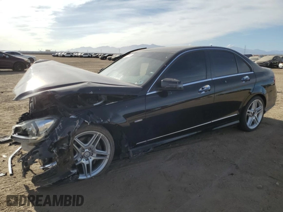 2012 Mercedes-Benz C 350 Sport with VIN WDDGF5HB3CR221064, listed as a Copart auction lot 86373104 with 187,938 mi miles and Salvage Title. Bid and sale history available at DreamBid. Image 1.