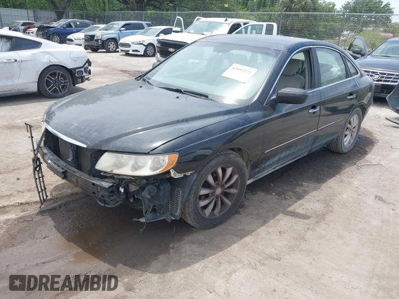 2008 Hyundai Azera GLS with VIN KMHFC46D48A335587, listed as a IAAI auction lot 42092272 with 174,537 mi miles and . Bid and sale history available at DreamBid. Image 2.