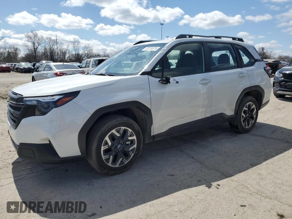2025 Subaru Forester with VIN JF2SLDAC0SH476254, listed as a Copart auction lot 52015575 with 2,045 mi miles and Salvage title. Bid and sale history available at DreamBid. Image 1.