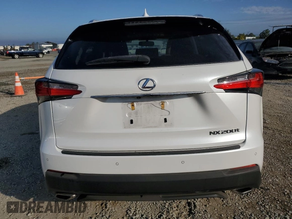 2015 Lexus NX 200t with VIN JTJYARBZXF2005295, listed as a Copart auction lot 64029755 with 34,784 mi miles and Salvage title. Bid and sale history available at DreamBid. Image 6.