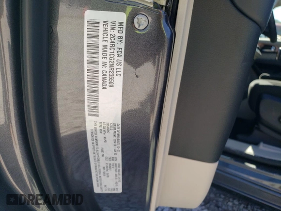 2022 Chrysler Voyager LX z VIN 2C4RC1CG2NR235509, wystawiony jako Copart lot #46027925 z przebiegiem 53 956 mil mil oraz Szkody całkowita. Historia ofert i sprzedaży dostępna na DreamBid. Obrazek 13.