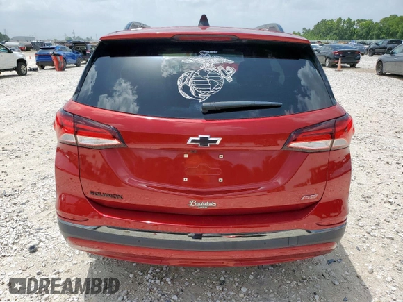 2023 Chevrolet Equinox RS with VIN 3GNAXMEG9PS150163, listed as a Copart auction lot 62826605 with 31,903 mi miles and Salvage title. Bid and sale history available at DreamBid. Image 6.